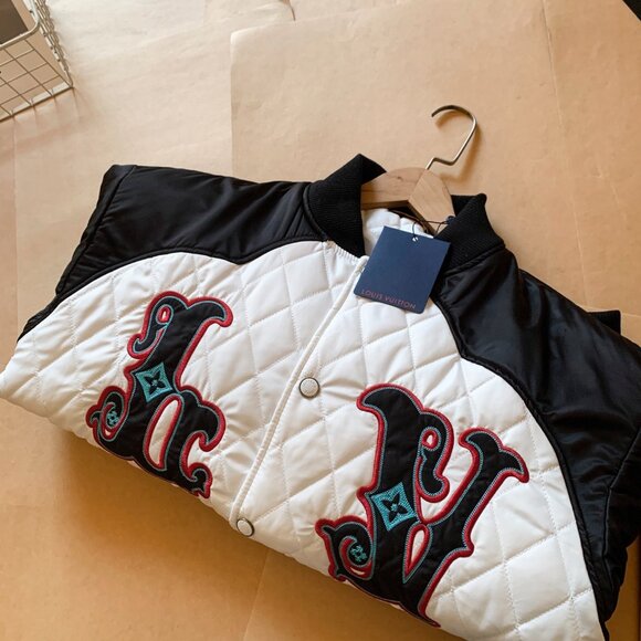 Louis Vuitton Bicolor Satin Bomber Jacket - Picture 8 of 8